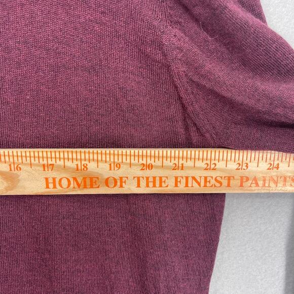 Hart Schaffner Marx Merino Wool Sweater Mens XL Burgundy Red V Neck Long Sleeve - Picture 3 of 8